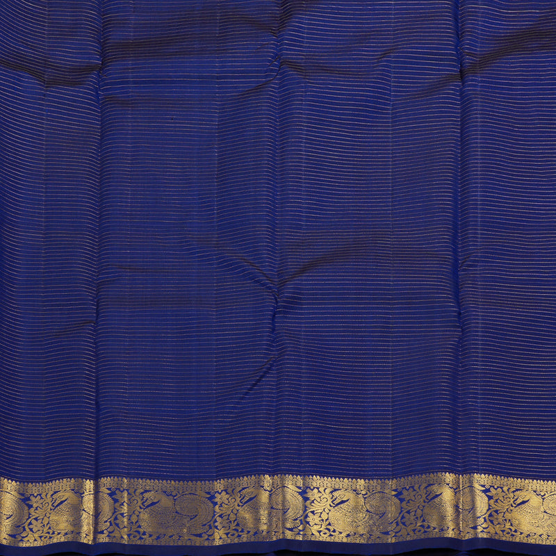 Hayagrivas Blue Kanjivaram Silk Saree with Blue Border BBD794H2-4