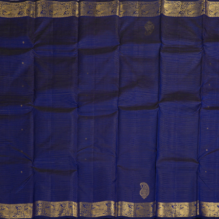 Hayagrivas Blue Kanjivaram Silk Saree with Blue Border BBD794H2-4