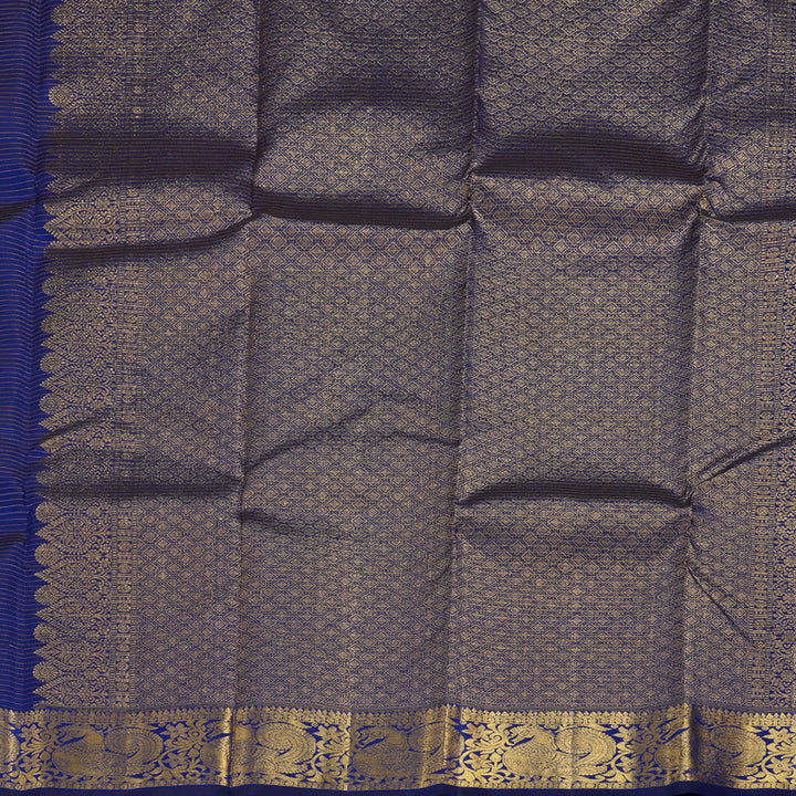 Hayagrivas Blue Kanjivaram Silk Saree with Blue Border BBD794H2-4