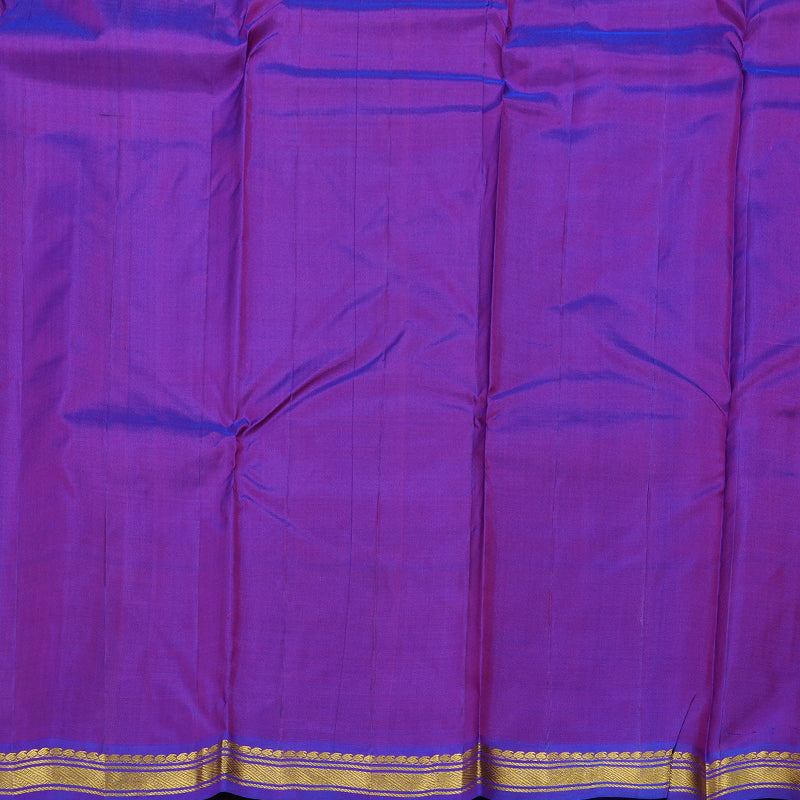 Hayagrivas Dark Pink Handloom Kanjivaram Silk Saree with Purple Border BBD808I1-6