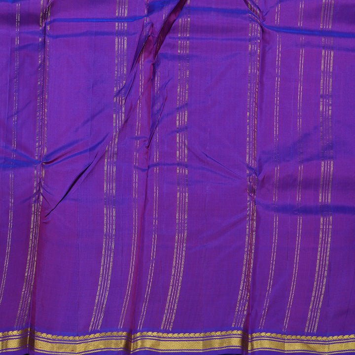 Hayagrivas Dark Pink Handloom Kanjivaram Silk Saree with Purple Border BBD808I1-6