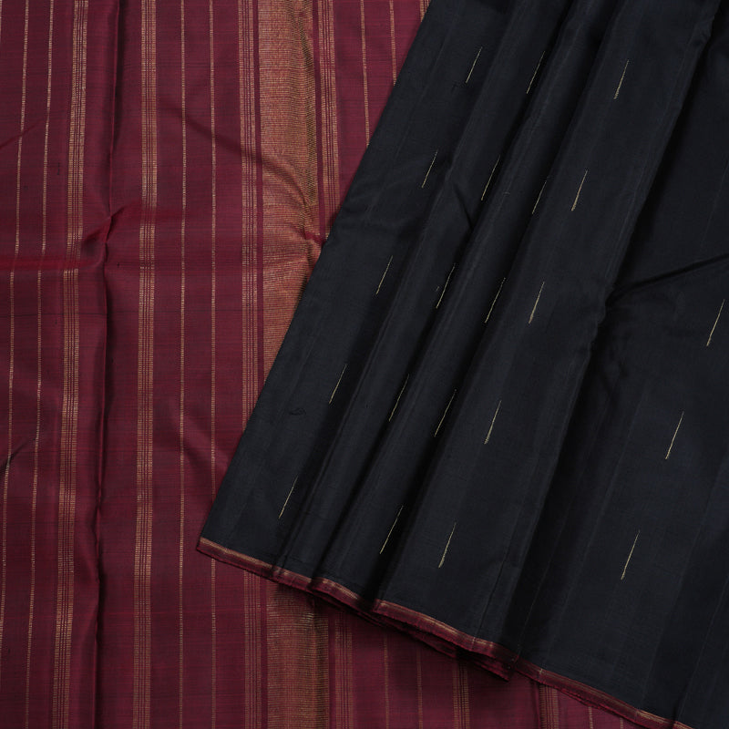 Hayagrivas Black Kanjivaram Silk Saree BBD810I1-1