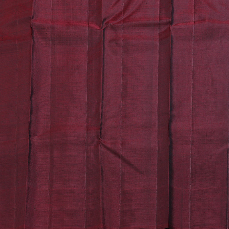 Hayagrivas Dark Green Handloom Kanjivaram Silk Saree with Dark Maroon Border BBD810I2-1