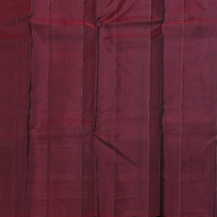Hayagrivas Dark Green Handloom Kanjivaram Silk Saree with Dark Maroon Border BBD810I2-1