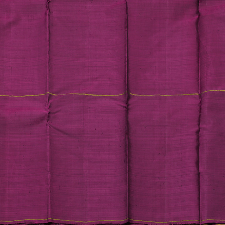Hayagrivas Handloom Mustard, Black & Wine Purple (Mubhagam) Kanjivaram Silk Saree with Wine Purple Border BBD811I1-1
