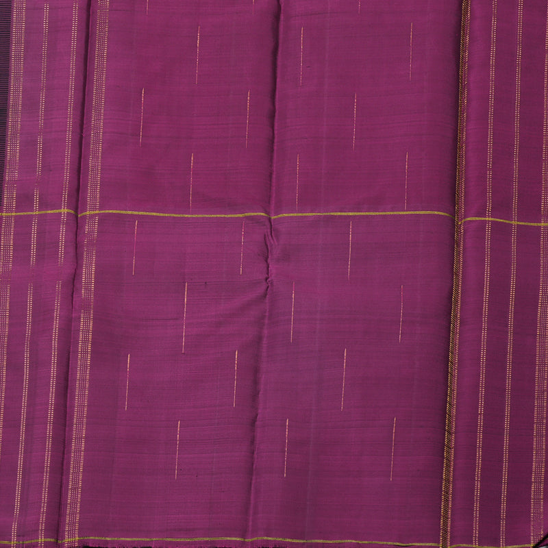 Hayagrivas Handloom Mustard, Black & Wine Purple (Mubhagam) Kanjivaram Silk Saree with Wine Purple Border BBD811I1-1