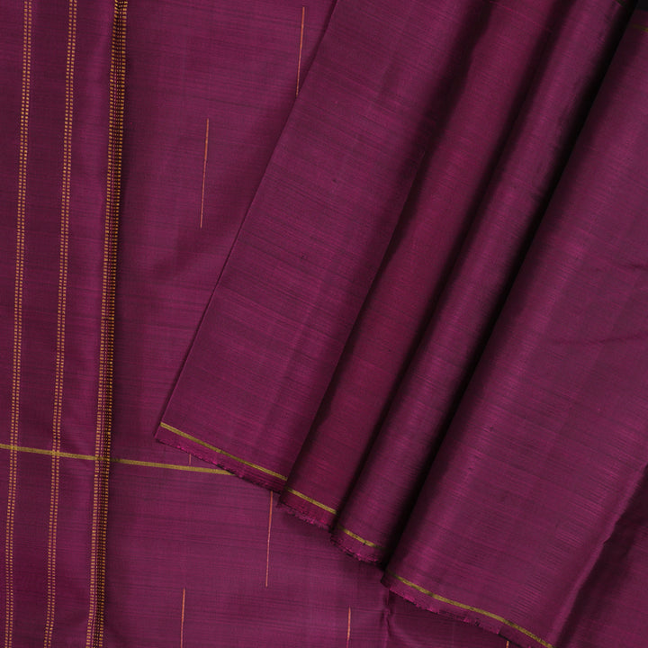 Hayagrivas Handloom Mustard, Black & Wine Purple (Mubhagam) Kanjivaram Silk Saree with Wine Purple Border BBD811I1-1