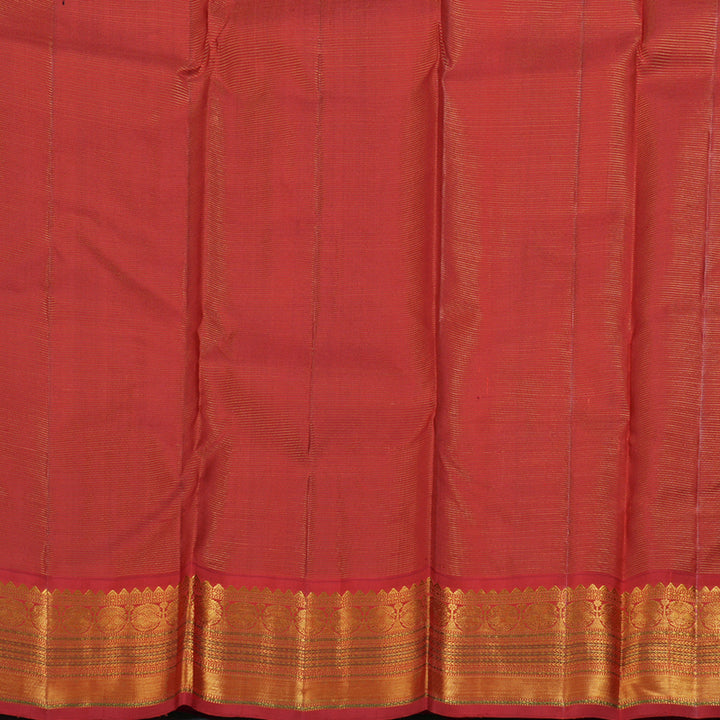 Hayagrivas Bottle Green Kanjivaram Silk Saree with Red Border BBD813I2-1