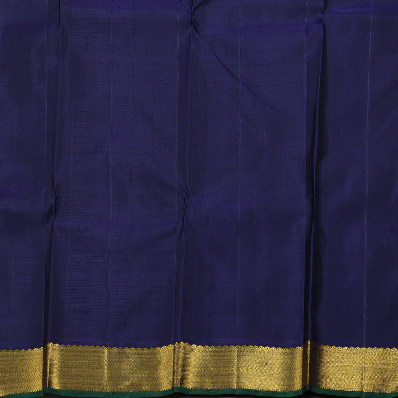 Hayagrivas Handloom Midnight Blue Kanjivaram Silk Saree BBD815I4-3