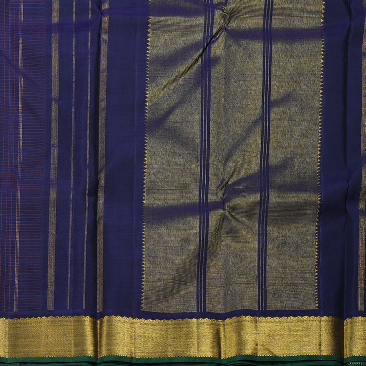 Hayagrivas Handloom Midnight Blue Kanjivaram Silk Saree BBD815I4-3