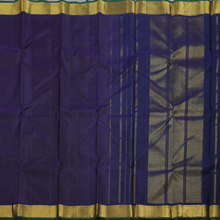 Hayagrivas Handloom Midnight Blue Kanjivaram Silk Saree BBD815I4-3