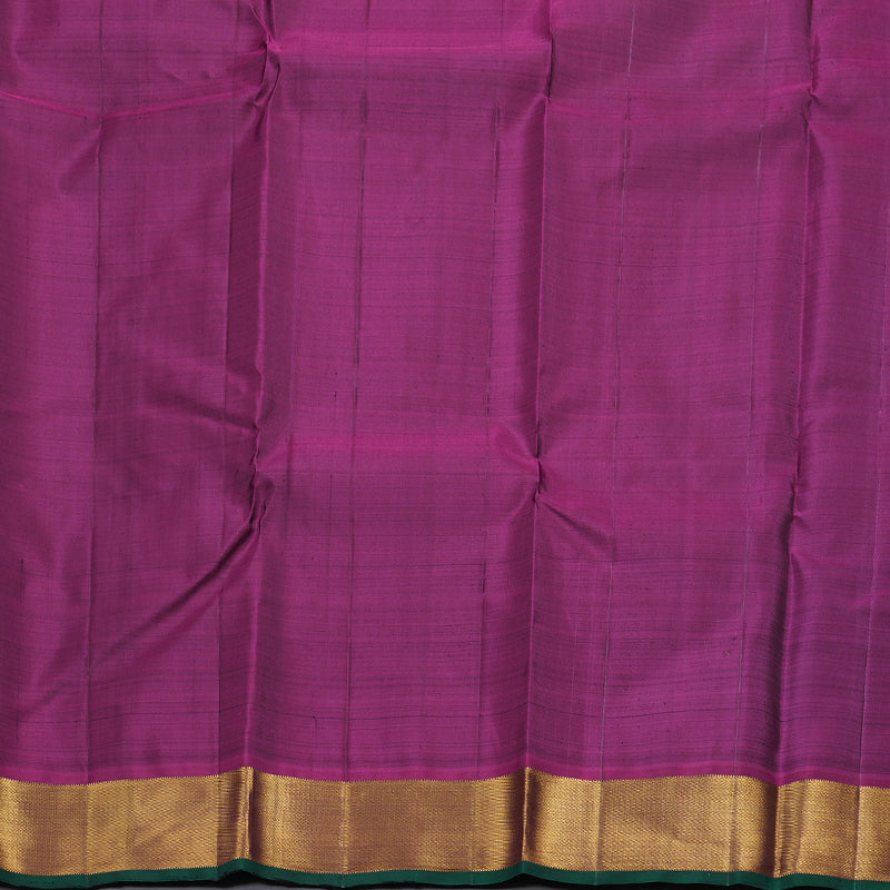 Hayagrivas Black Handloom Kanjivaram Silk Saree with Purple Border BBD815I4-7