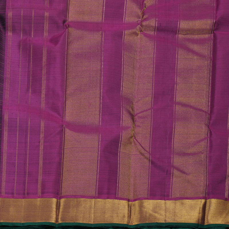 Hayagrivas Black Handloom Kanjivaram Silk Saree with Purple Border BBD815I4-7