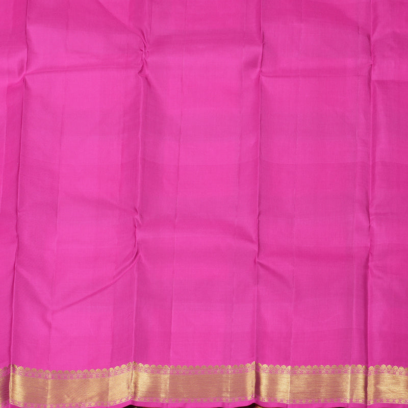 Hayagrivas Multi Color Checks Handloom Kanjivaram Silk Saree with Pink Border BBD815I7-8
