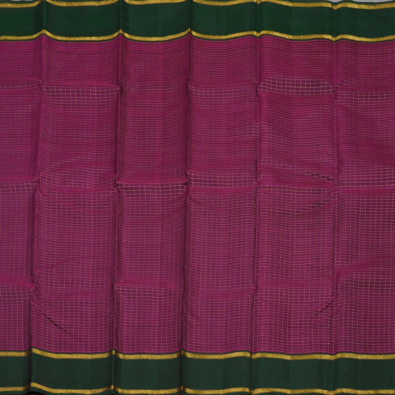 Hayagrivas Handloom Wine Purple Kanjivaram Silk Saree with Karum Pachai Border BBD818I4-3