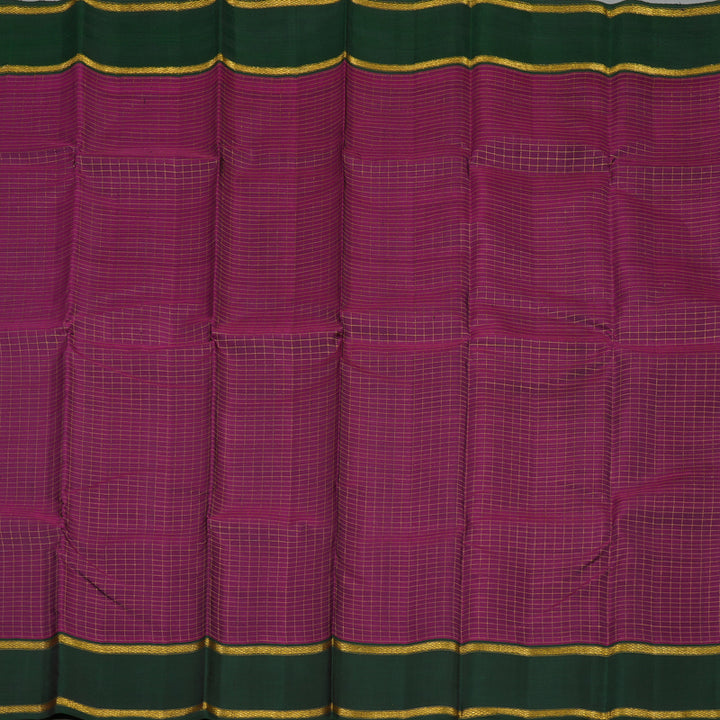 Hayagrivas Handloom Wine Purple Kanjivaram Silk Saree with Karum Pachai Border BBD818I4-3