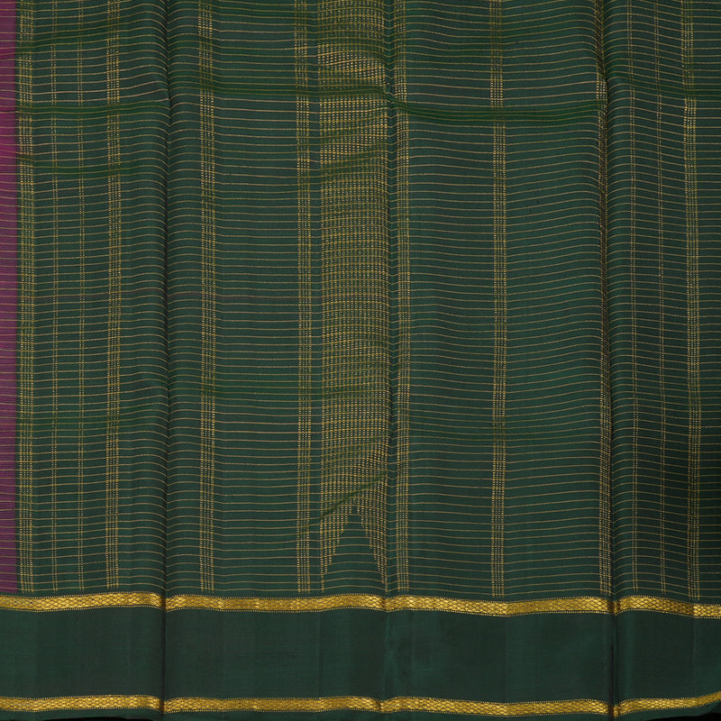 Hayagrivas Handloom Wine Purple Kanjivaram Silk Saree with Karum Pachai Border BBD818I4-3