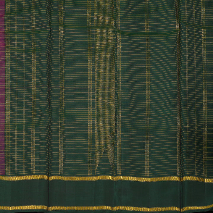 Hayagrivas Handloom Wine Purple Kanjivaram Silk Saree with Karum Pachai Border BBD818I4-3