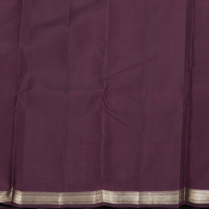 Hayagrivas Baby Pink Handloom Kanjivaram Silk Saree with Plum Purple Border BBD819I4-1