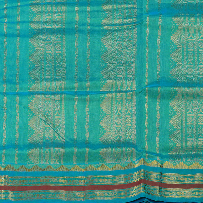 Hayagrivas Handloom Ganga Jamuna Silk Cotton Saree BBD821I1-2