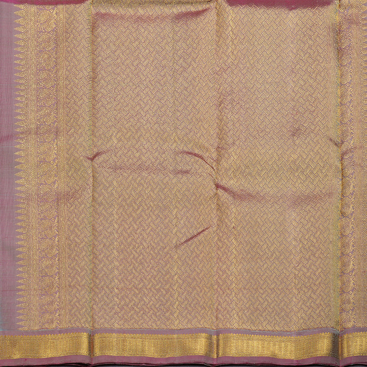 Hayagrivas Pastel Green Handloom Kanjivaram Silk Saree with Pink Border BBD824I2-2