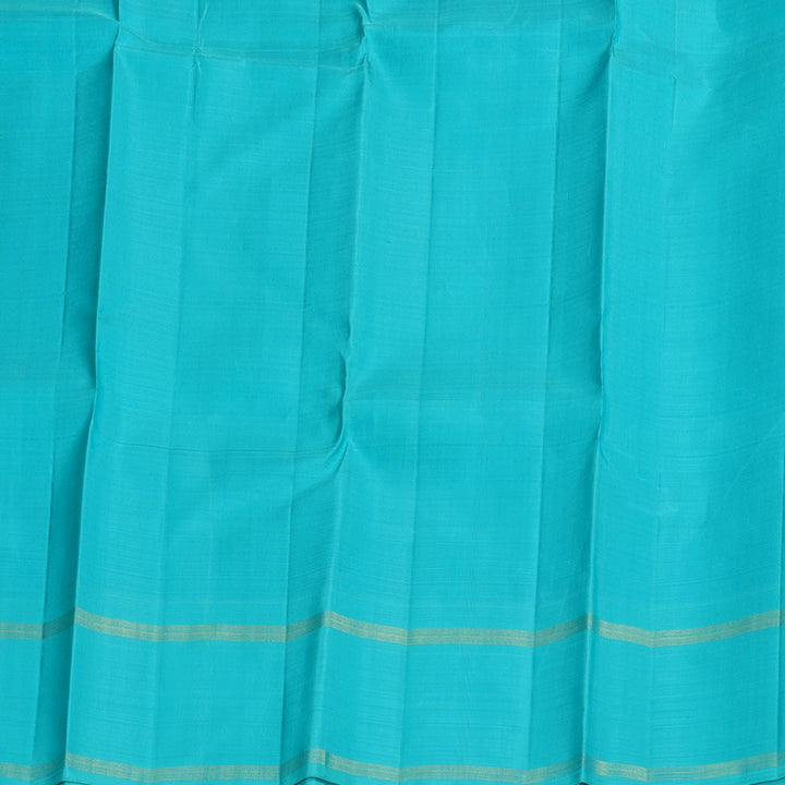 Hayagrivas Purple Kanjivaram Silk Saree with Sea Blue Border BBD825I1-1