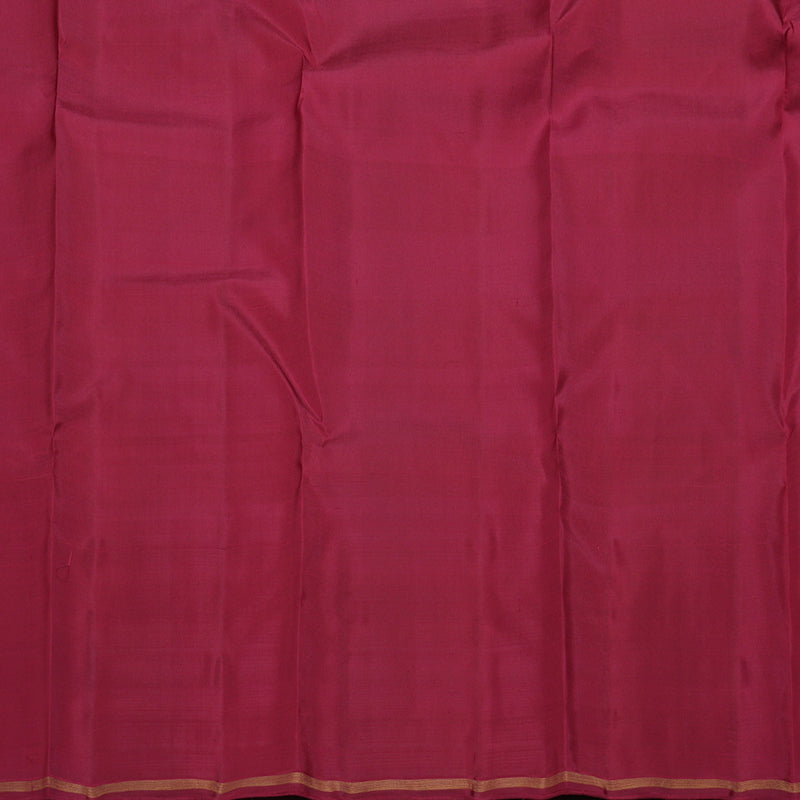 Hayagrivas Red And White Checkered Kanjivaram Silk Saree with Maroon Border BBD827I1-1