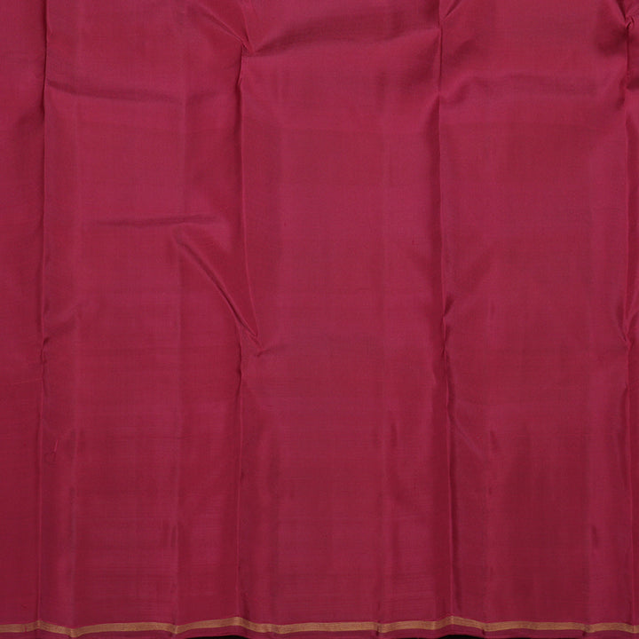 Hayagrivas Red And White Checkered Kanjivaram Silk Saree with Maroon Border BBD827I1-1