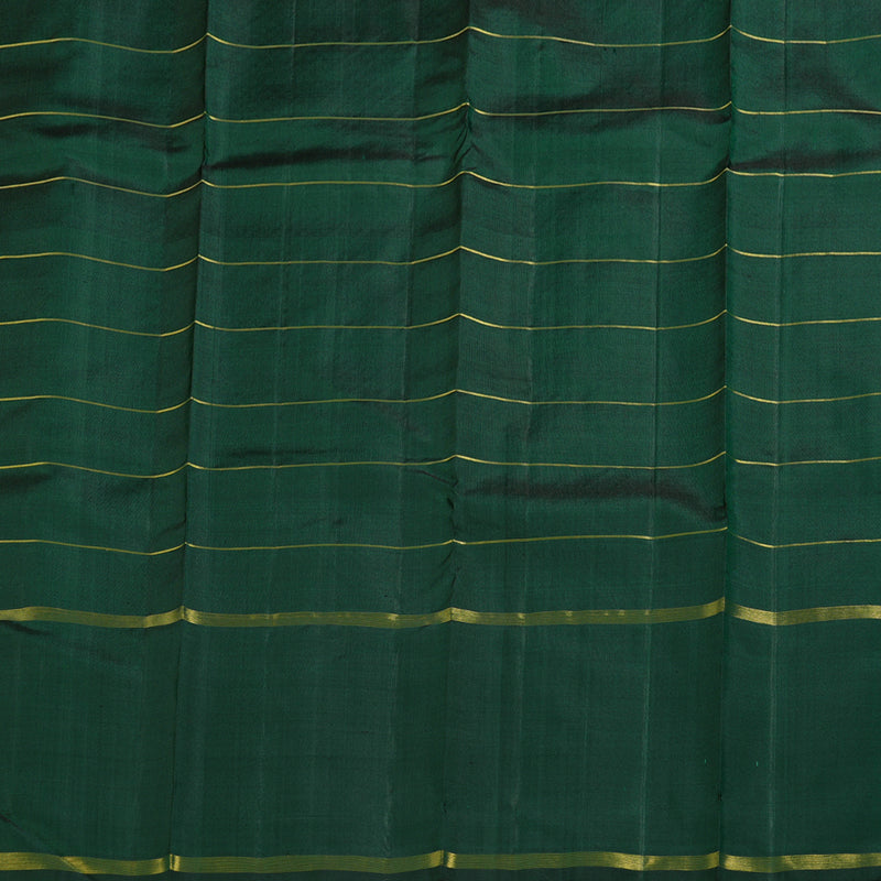 Hayagrivas Metallic Bottle Green Handloom Kanjivaram Silk Saree BBD828I1-1