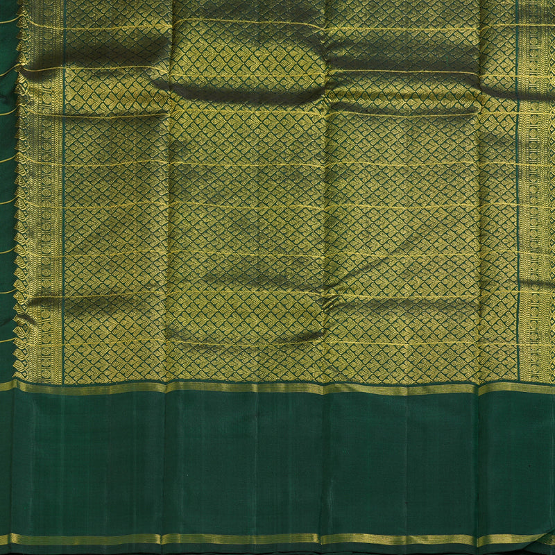 Hayagrivas Metallic Bottle Green Handloom Kanjivaram Silk Saree BBD828I1-1