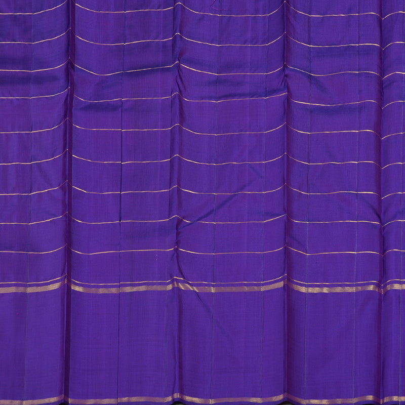 Hayagrivas Dual Tone (Grey with Blue) Handloom Kanjivaram Silk Saree BBD828I1-8