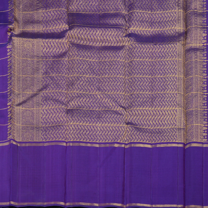 Hayagrivas Dual Tone (Grey with Blue) Handloom Kanjivaram Silk Saree BBD828I1-8