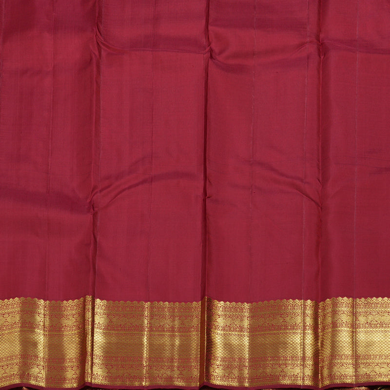 Hayagrivas maroon Kanjivaram Silk Saree with Maroon Border - BBD833I1-1