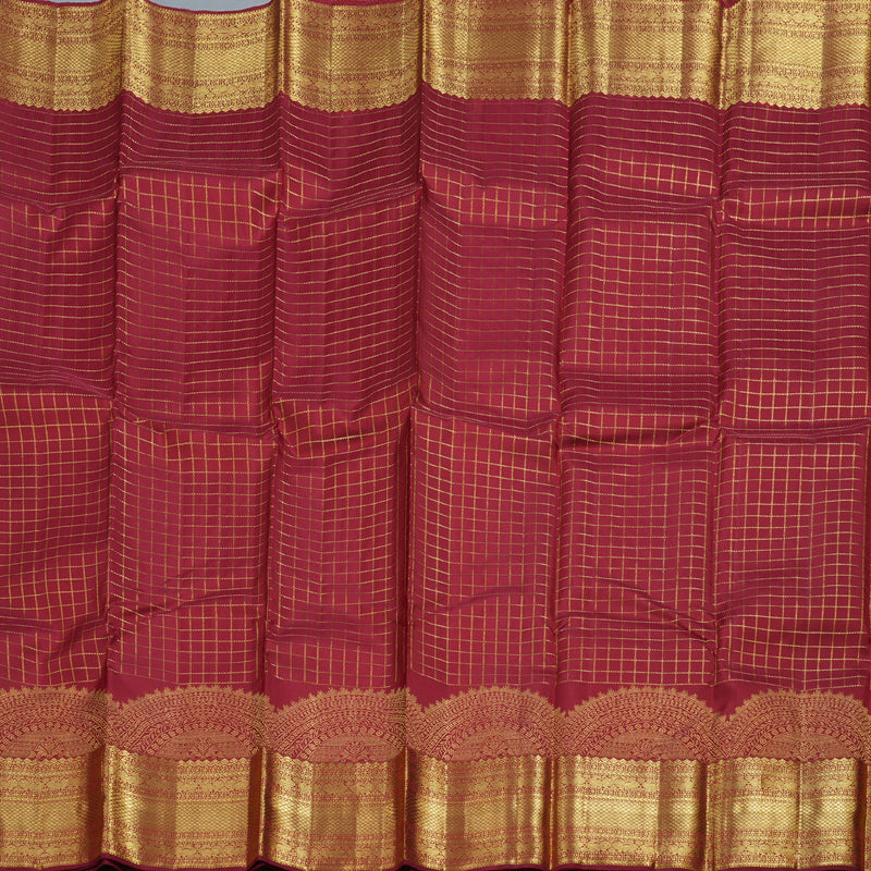 Hayagrivas maroon Kanjivaram Silk Saree with Maroon Border - BBD833I1-1