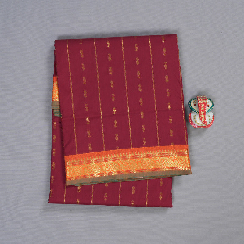 Hayagrivas Ten Yards Semi Silk Saree BBD835I26-5