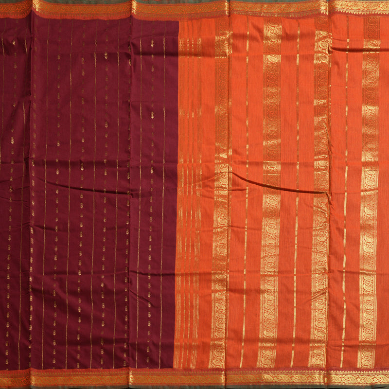 Hayagrivas Ten Yards Semi Silk Saree BBD835I26-5