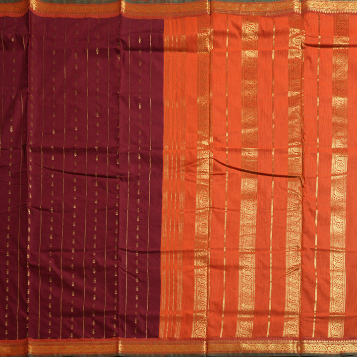 Hayagrivas Ten Yards Semi Silk Saree BBD835I26-5