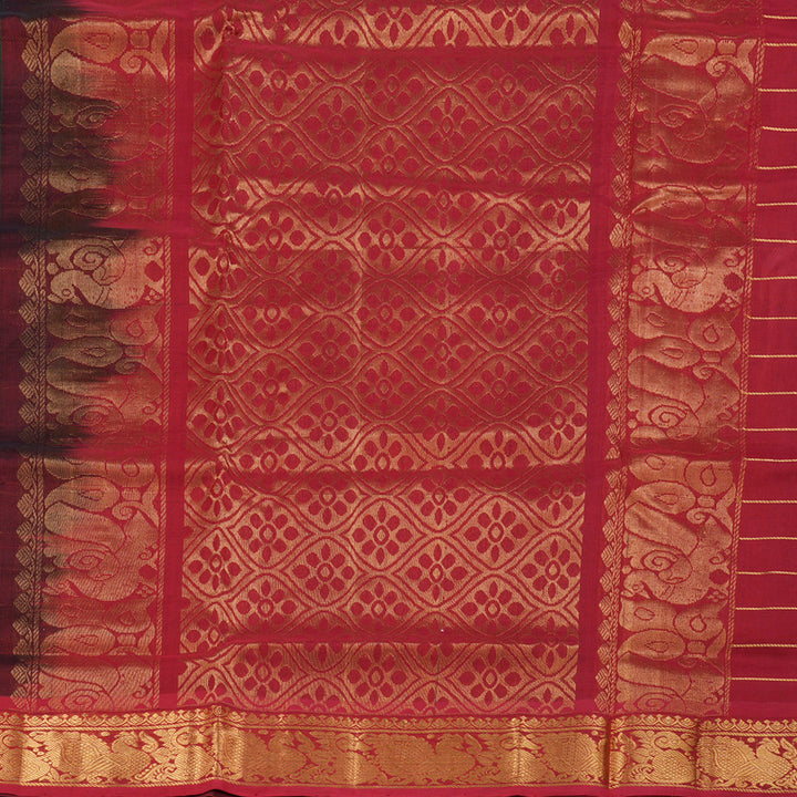 Hayagrivas Handloom Jari Checks Silk Cotton Saree BBD837I4-5