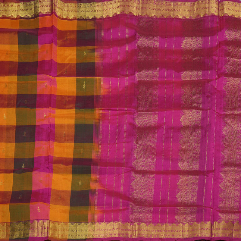 Hayagrivas Handloom Ten Yards Silk Cotton Saree BBD838I14-3