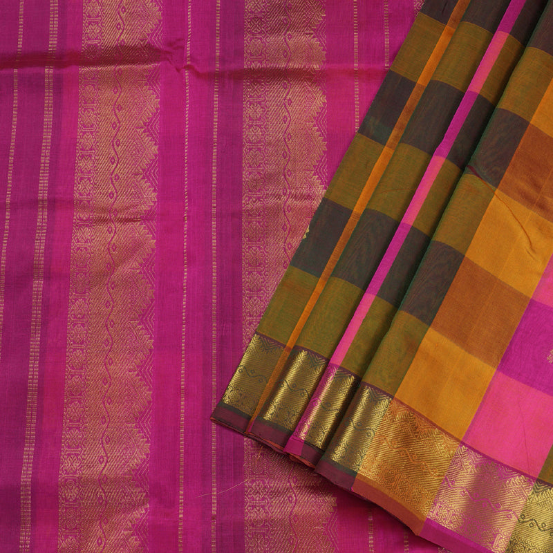 Hayagrivas Handloom Ten Yards Silk Cotton Saree BBD838I14-3