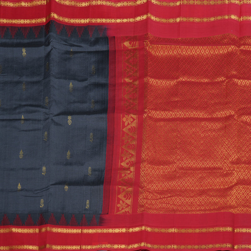 Hayagrivas Handloom Korvai Silk Cotton Saree BBD838I4-7