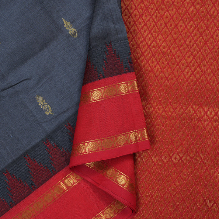 Hayagrivas Handloom Korvai Silk Cotton Saree BBD838I4-7