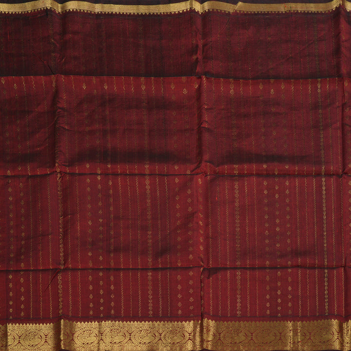 Hayagrivas Handloom Wine Body With Red border Silk Cotton Saree BBD839I6-14