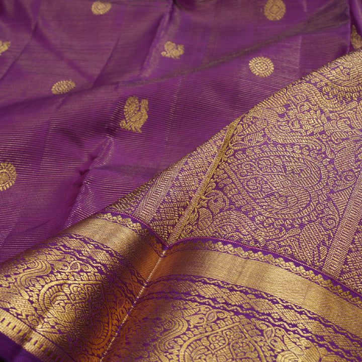 Hayagrivas Purple Kanjivaram Silk Saree with Purple Border BBD846I5-1