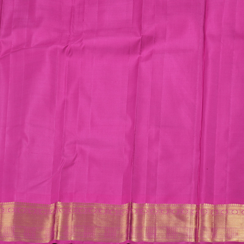 Hayagrivas Sea Green Kanjivaram Silk Saree with Pink Border BBD846I5-3