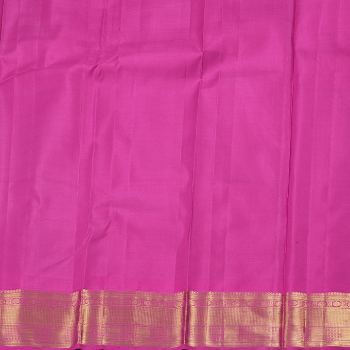 Hayagrivas Sea Green Kanjivaram Silk Saree with Pink Border BBD846I5-3