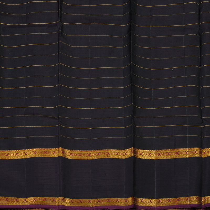 Hayagrivas Handloom Elephant Grey Kanjivaram Silk Saree with Deep Nagapazham Border BBD848I2-1