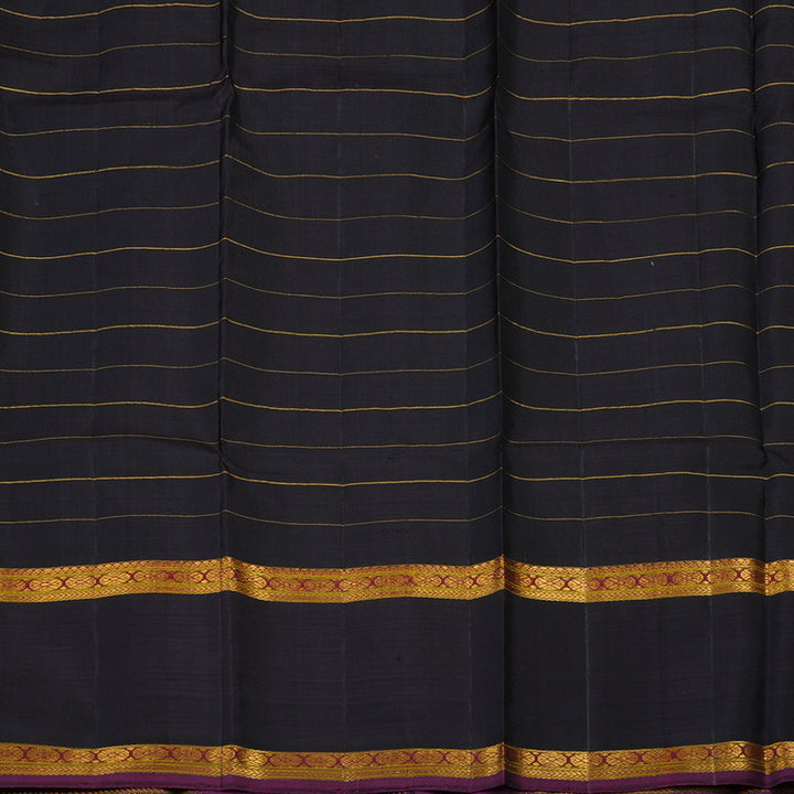 Hayagrivas Handloom Elephant Grey Kanjivaram Silk Saree with Deep Nagapazham Border BBD848I2-1