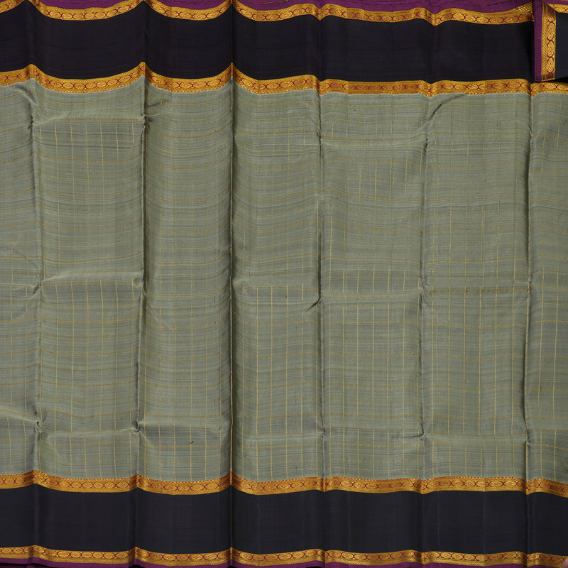 Hayagrivas Handloom Elephant Grey Kanjivaram Silk Saree with Deep Nagapazham Border BBD848I2-1