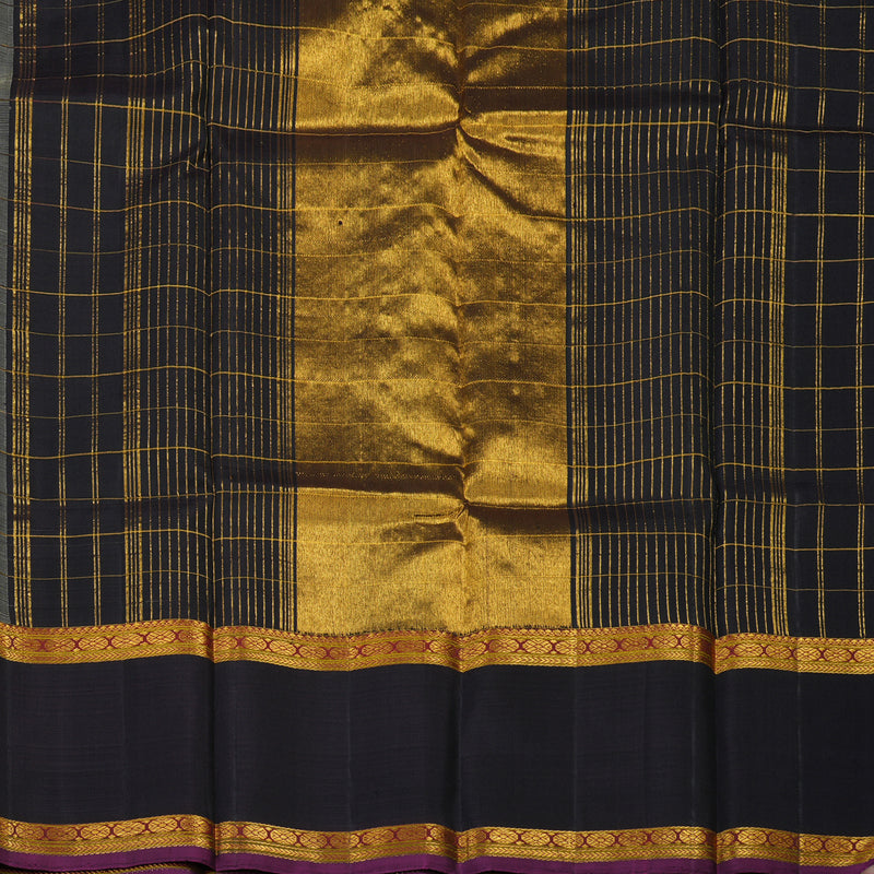 Hayagrivas Handloom Elephant Grey Kanjivaram Silk Saree with Deep Nagapazham Border BBD848I2-1